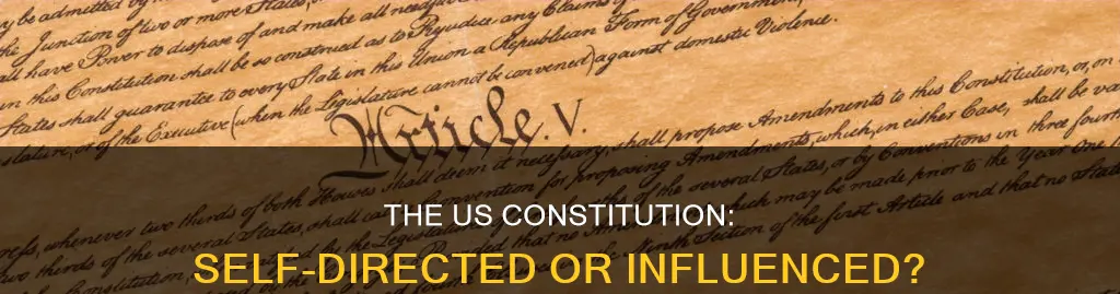 does the us constitution set its own agenda