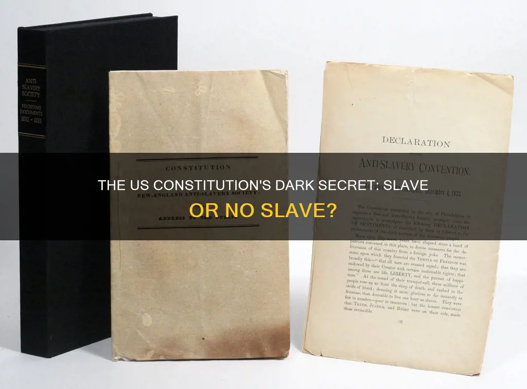 does the us constitution use the word slave