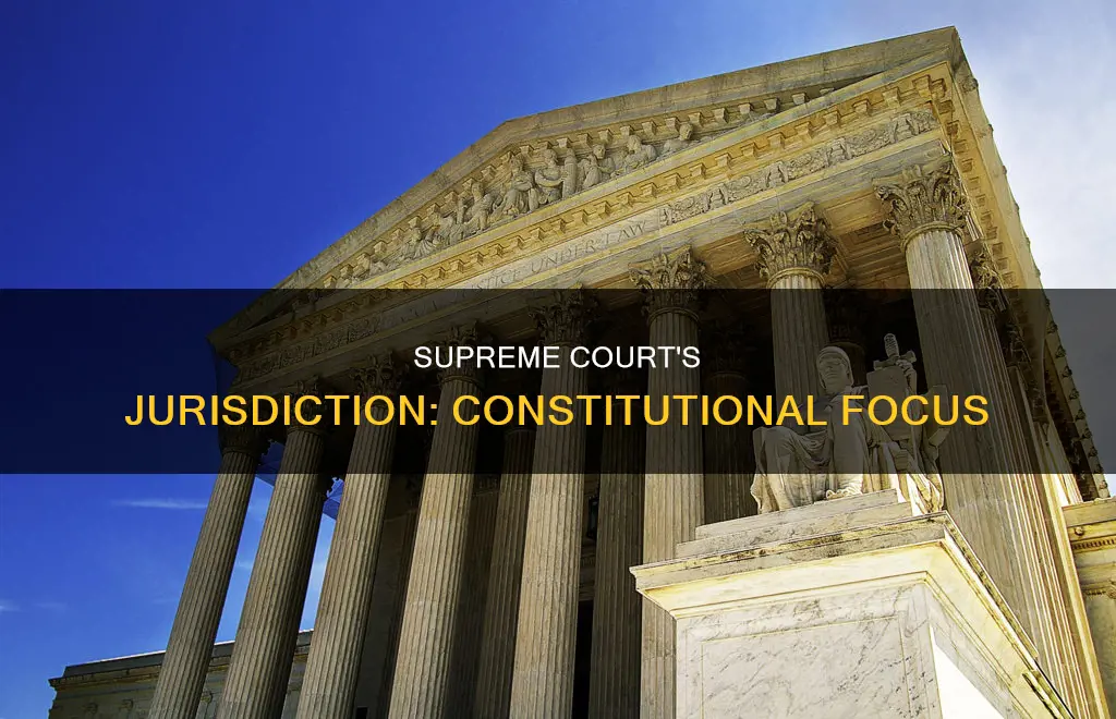 does the us supreme court have jurisdiction in constitutional issues