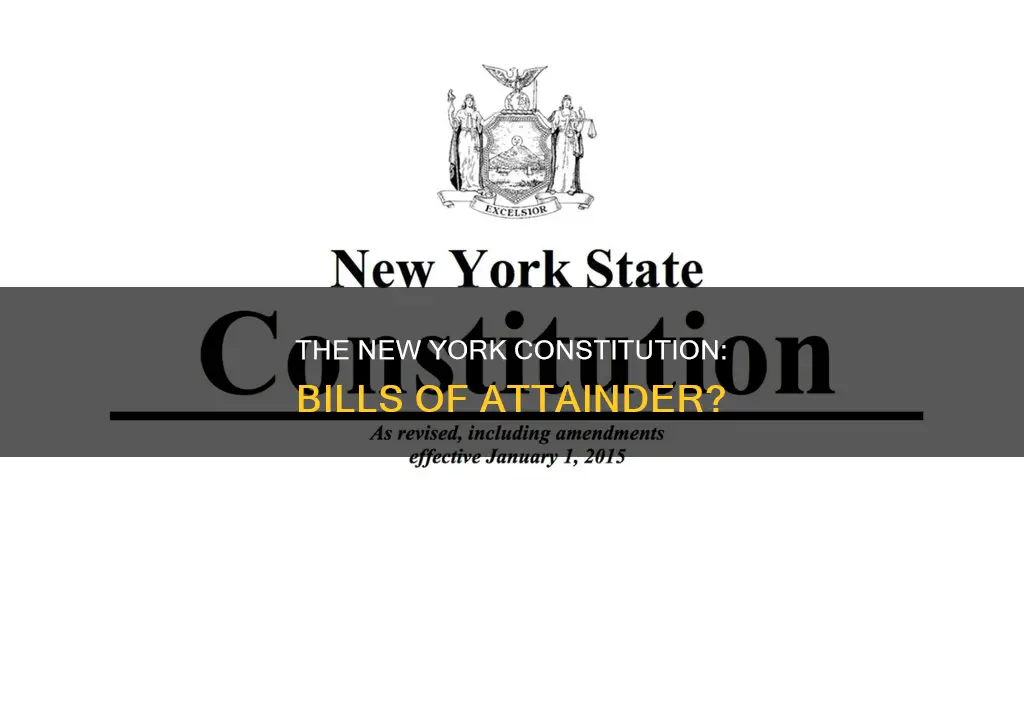 does thenew york constitution have bills of attainder