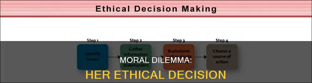 does this constitute an ethical decision for her