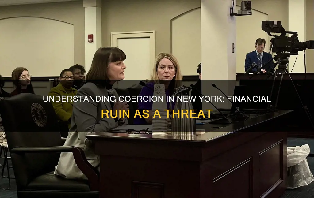 does threat of financial ruin constitute coercion nys