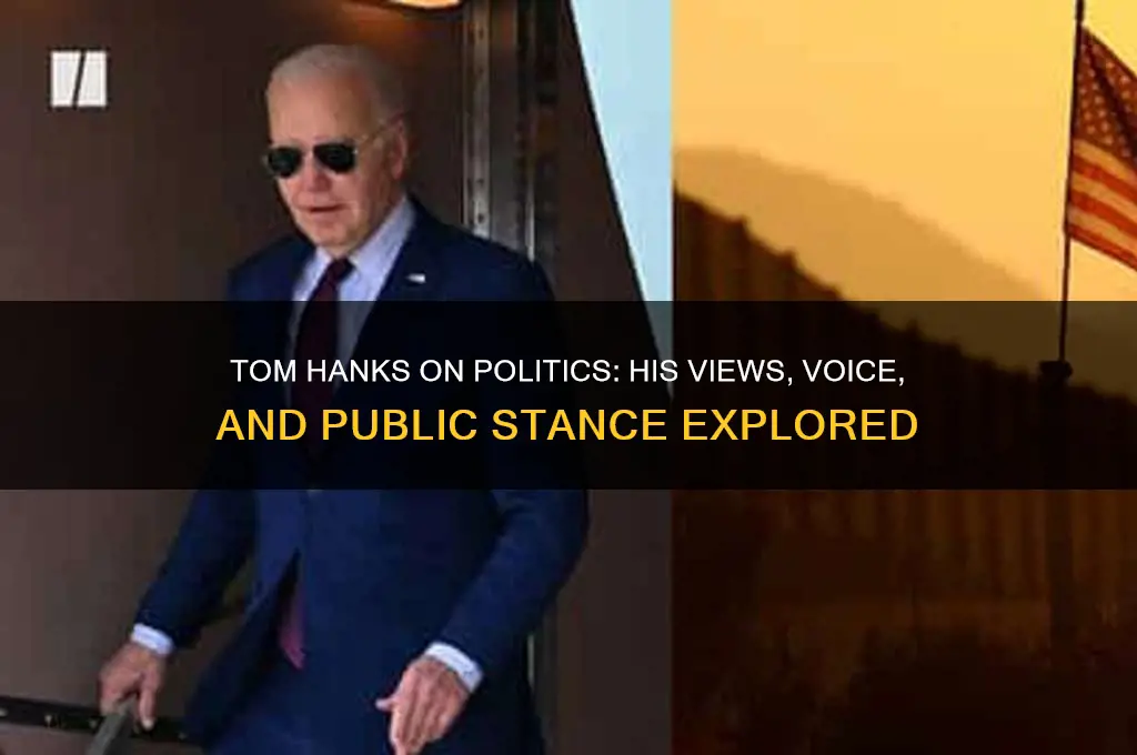 does tom hanks talk politics