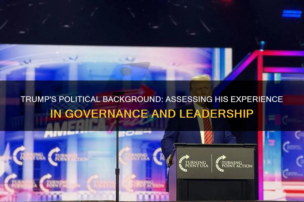 does trump have political experience