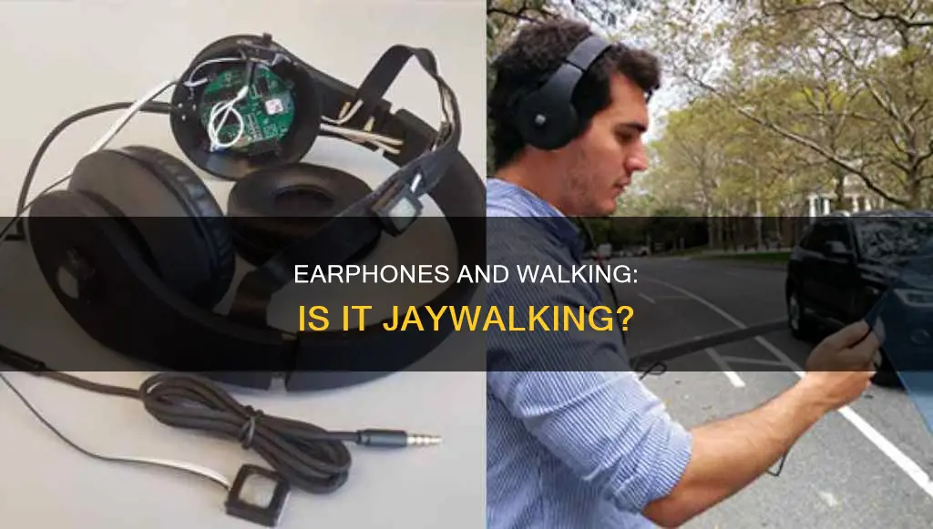 does using earphones while walking constitute j walking