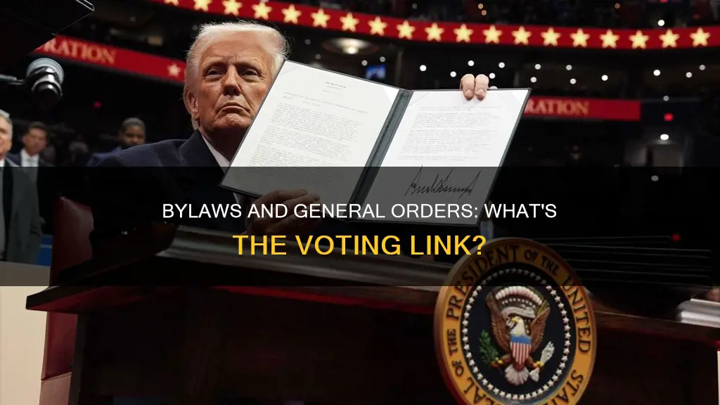 does voting on bylaws constitute a general order