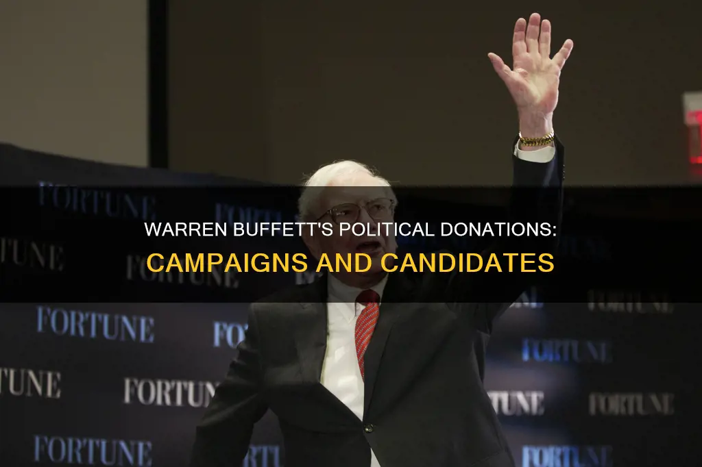 does warren buffett donate to political campaigns