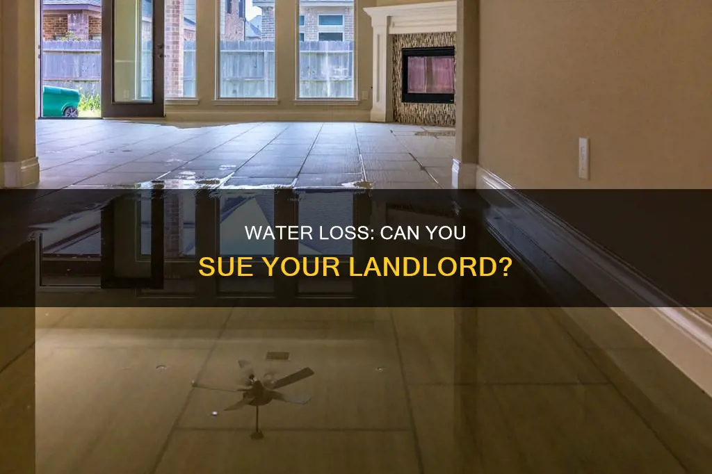 does water loss constitute loss of use of apartment