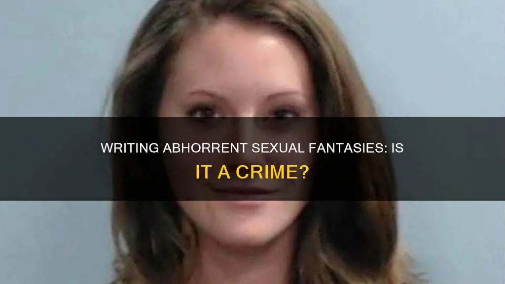 does writing about abhorrent sexual fantasies constitute a crime