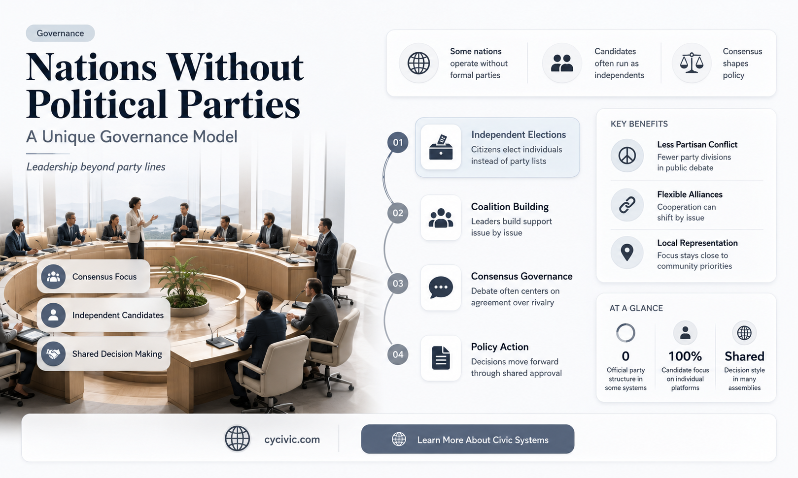 are there any countries that have no political parties