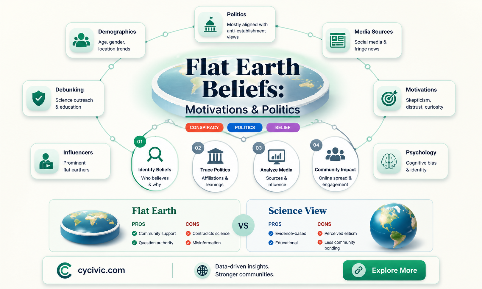 are flat earthers political makeup