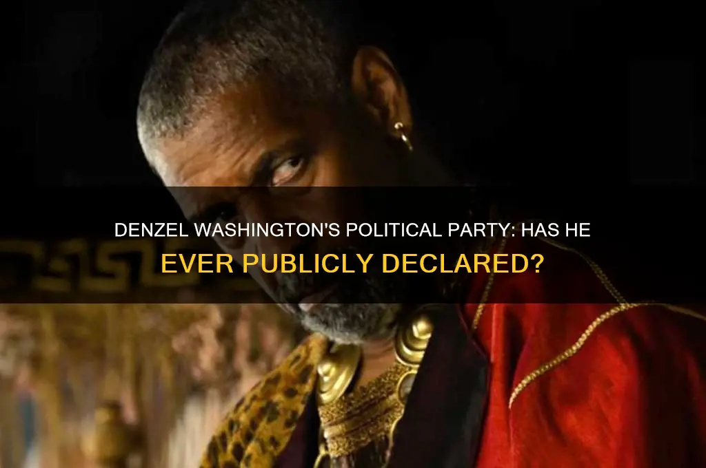 has denzel washington claimed which political party he follows