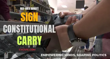 Greg Abbott Signs Constitutional Carry into Law