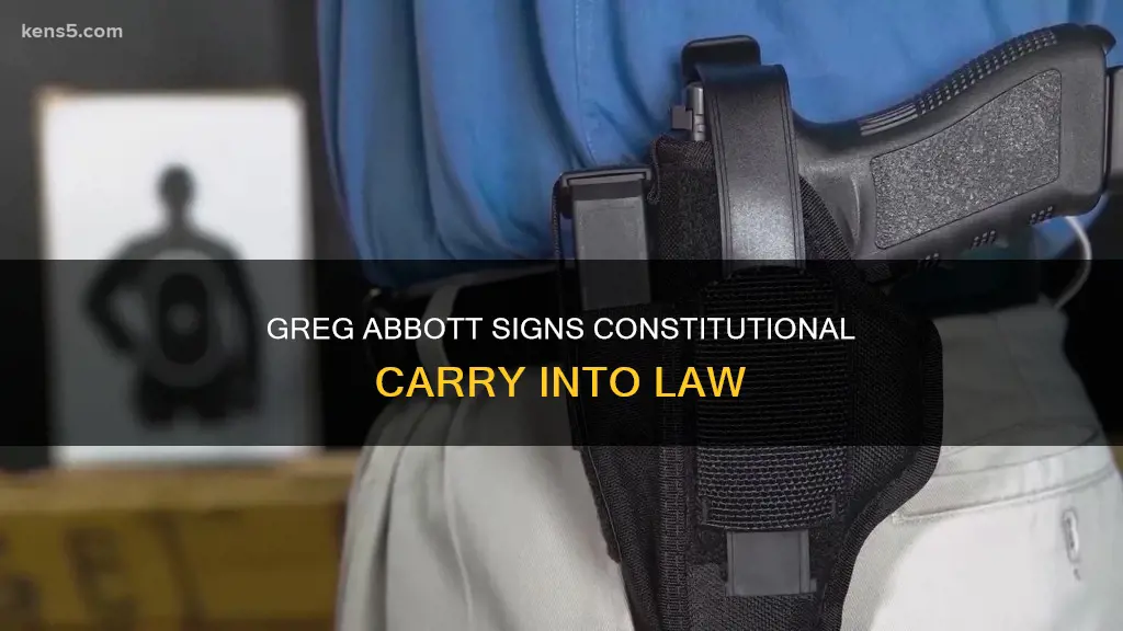 has greg abbott sign constitutional carry