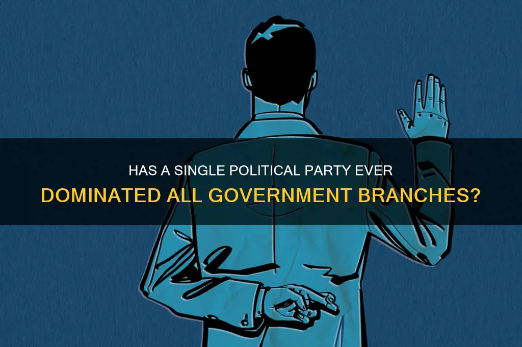 has one political party ever controlled all 3 phases goverment