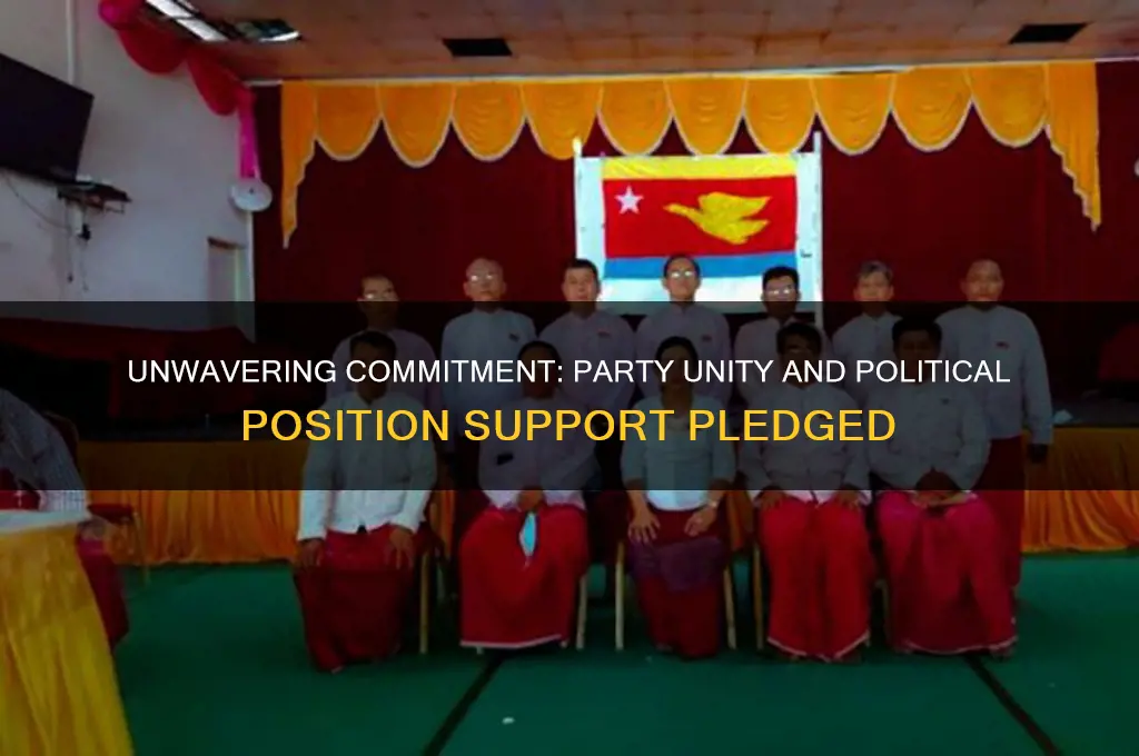 has pledged to support all of the party