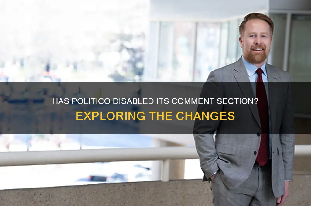 has politico disabled comment section