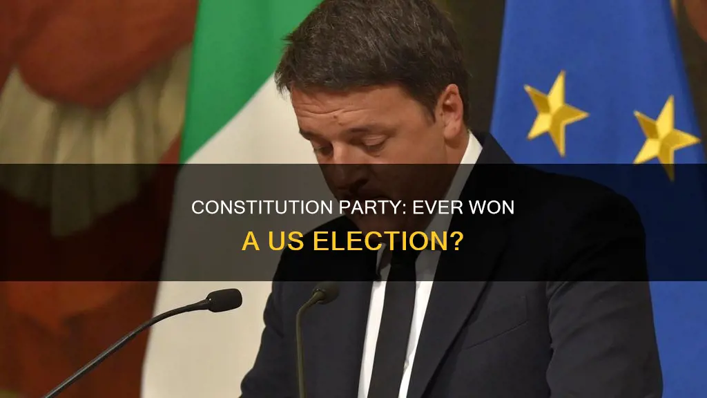 has the constitution party ever won an election
