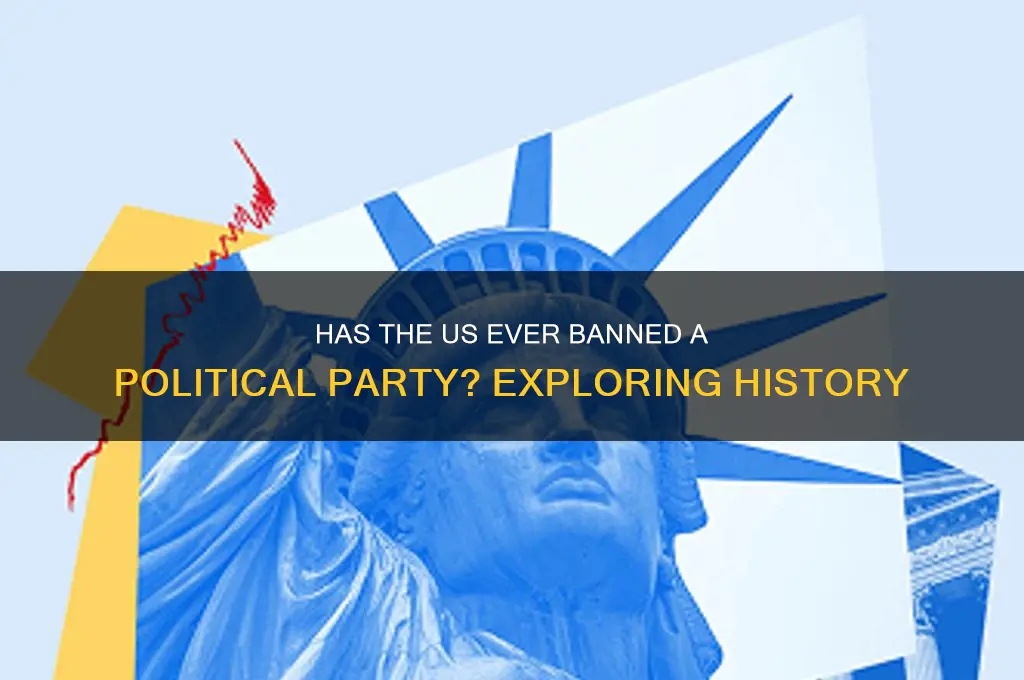 has the united states ever banned a political party