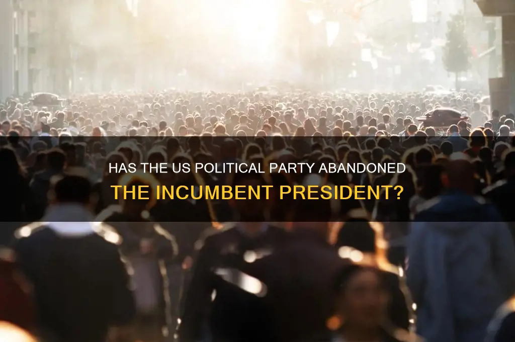has us political party not endorsed enumbent president