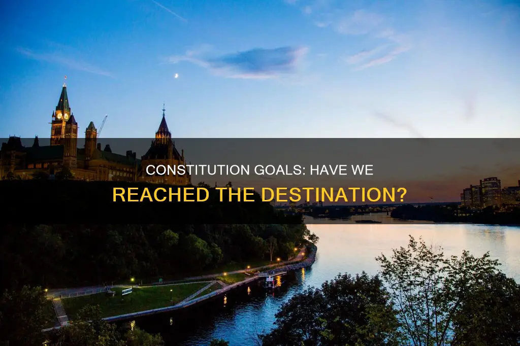 have we achieved the goals expressed by the constitution