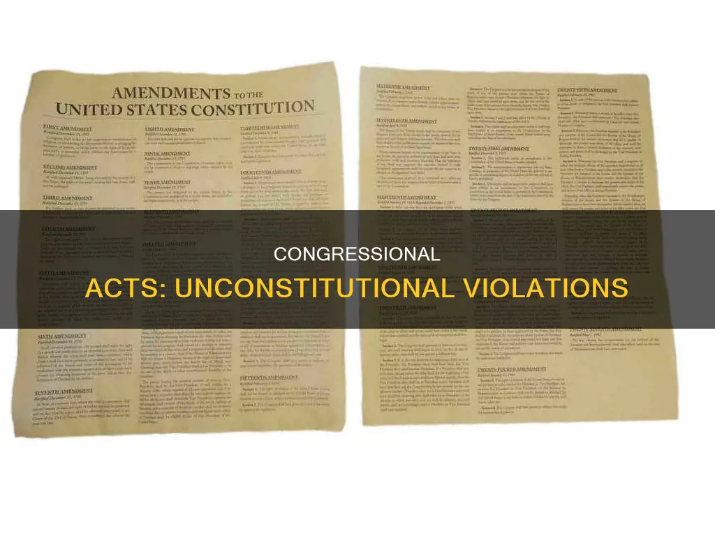 how acts of congress directly violate the constitution