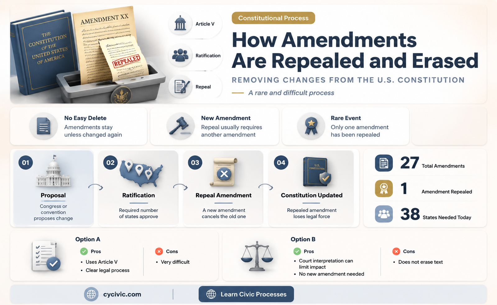 can a constitutional amendment be removed