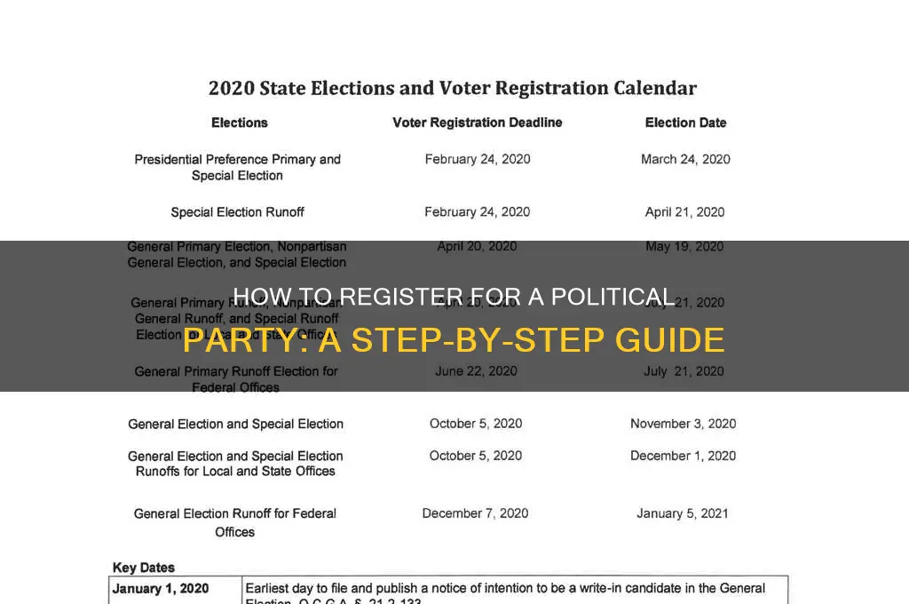 how and where to register for a polital party