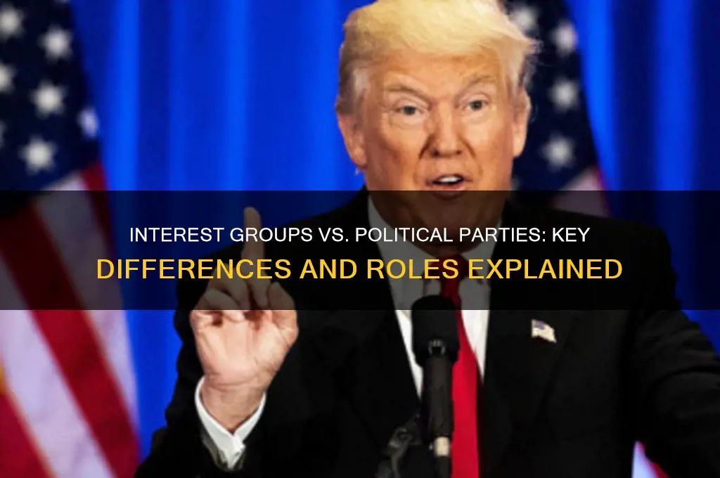 how are interest groups different from political parties course hero