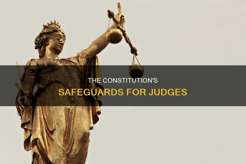 how are judges protected by the constitution