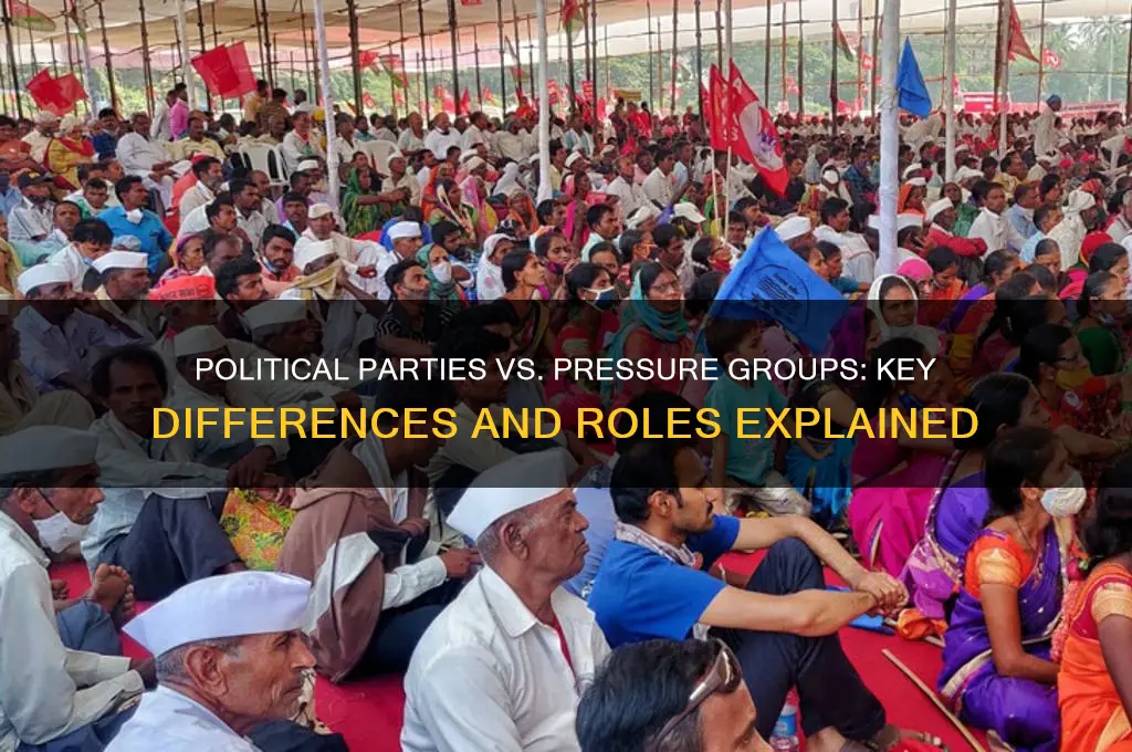how are political parties different from pressure groups