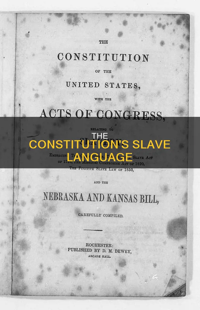 how are slaves referred to in the constitution