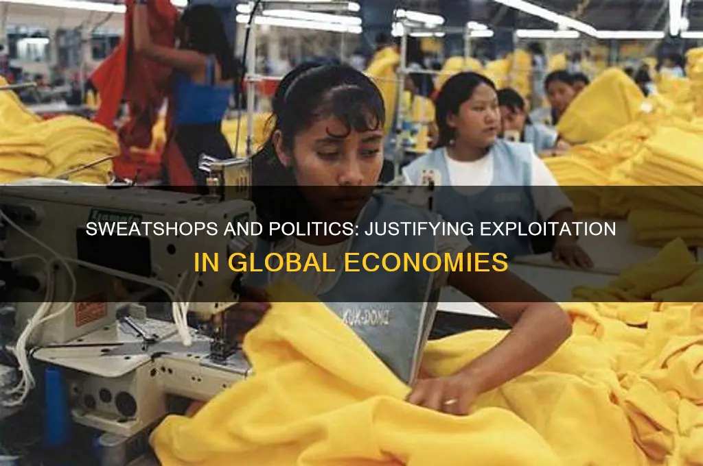 how are sweatshops justified politically