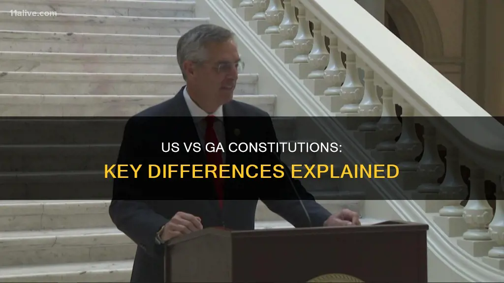 how are the ga and us constitution different