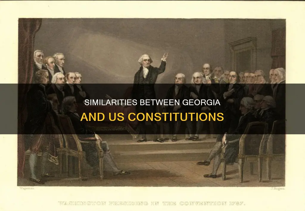 how are the georgia constitution and the us constitution similar