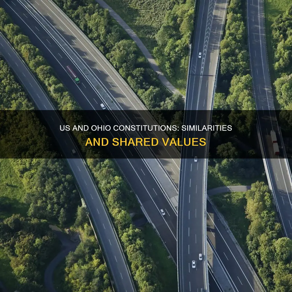 how are the us constitution and the ohio constitution similar