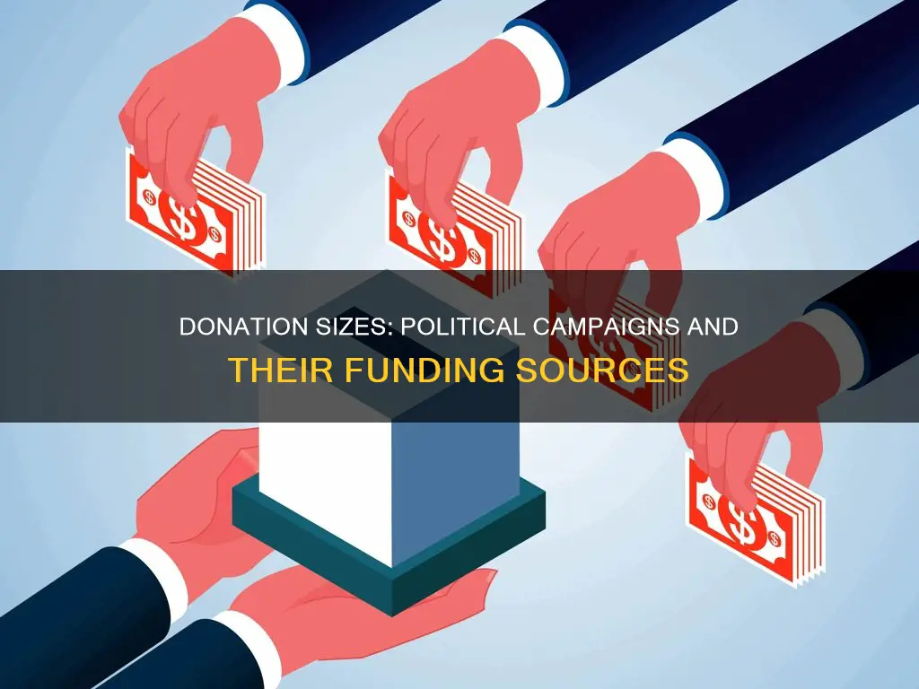 how big are most donations in political campaigns