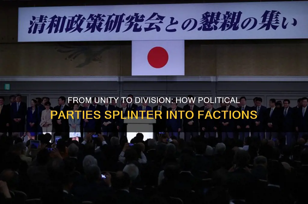 how can a political party become a faction