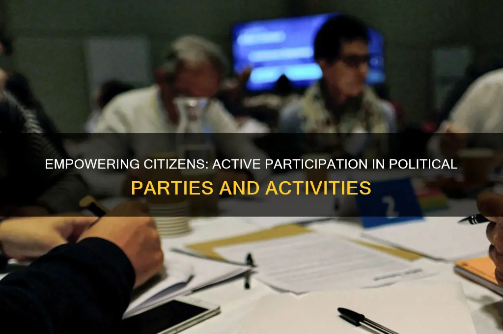 how can citizens participate in political activities parties