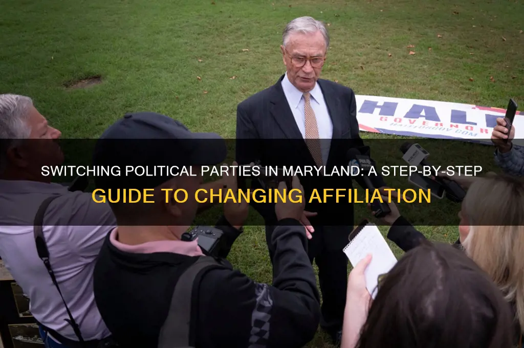 how can i change my political party affiliation in maryland
