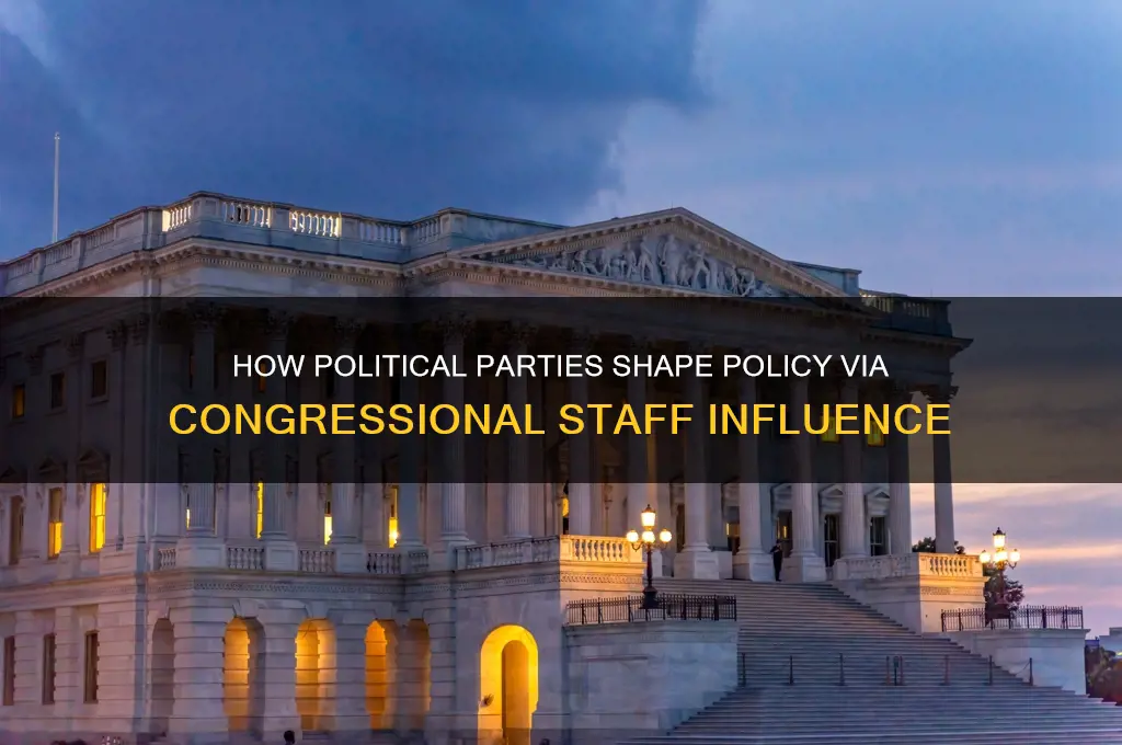 how can political parties influence policy through congressional staff