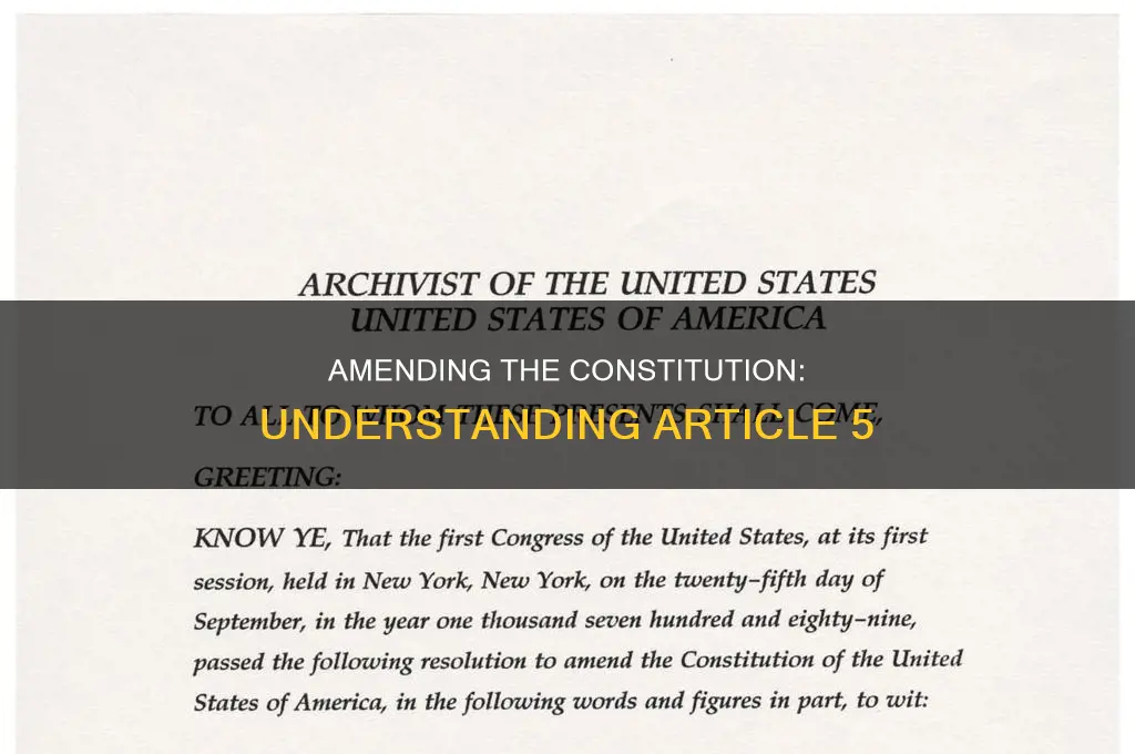 how can the constitution be amended according to article 5