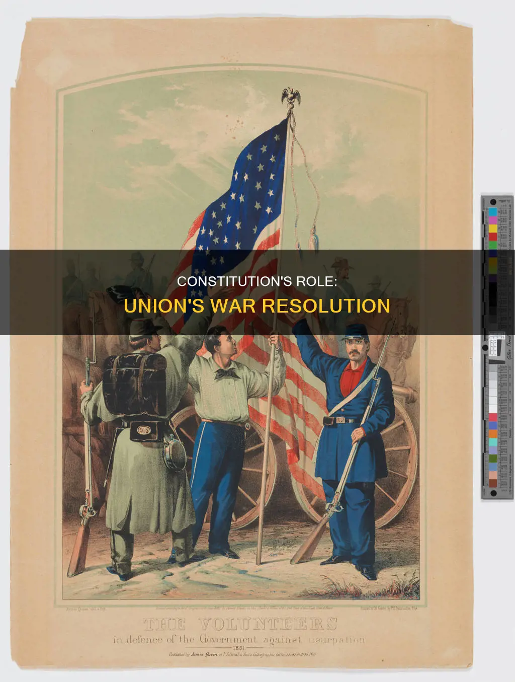 how constitution resolved it the war between the union