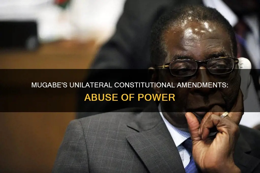 how could mugabe unilaterally amend the constitution