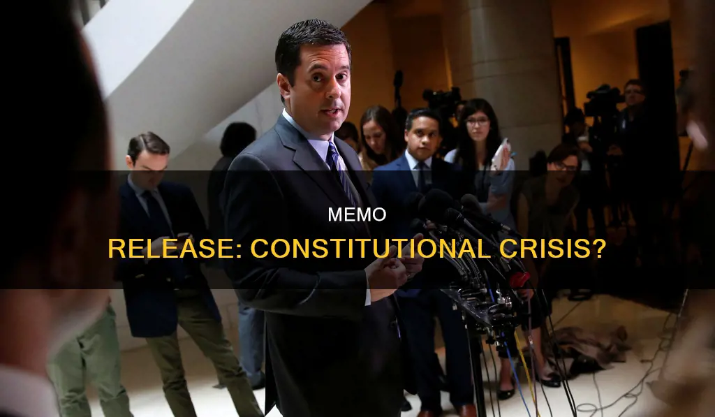 how could releasing the memo create a constitutional crisis