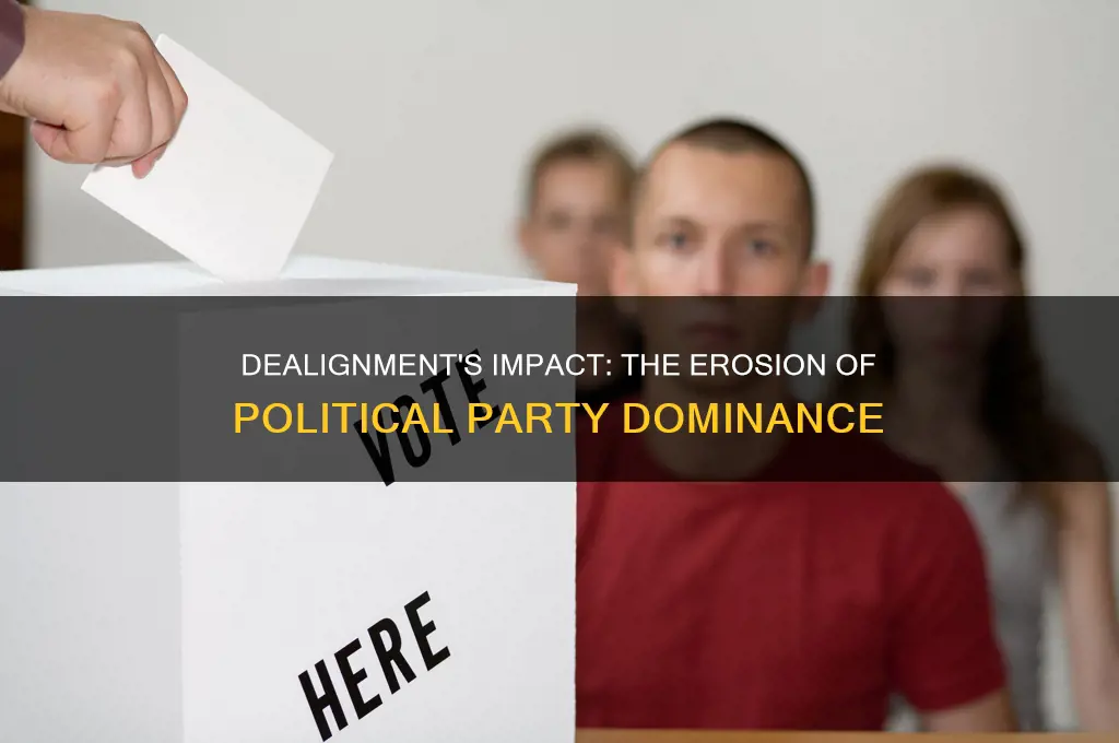 how dealignment has led to the decline in political parties