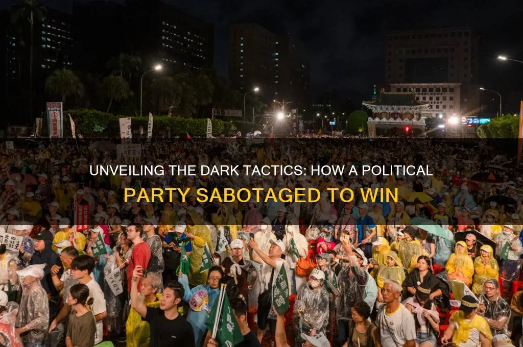 how did a political party sabotauge to win