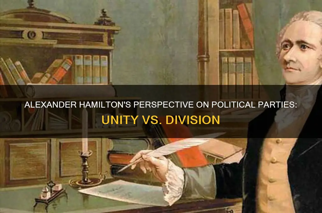 how did alexander hamilton view political parties