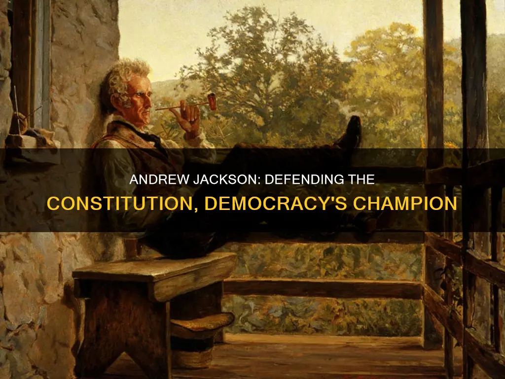 how did andrew jackson defend the constitution apush