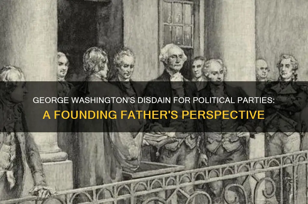 how did george washington feel about the political parties